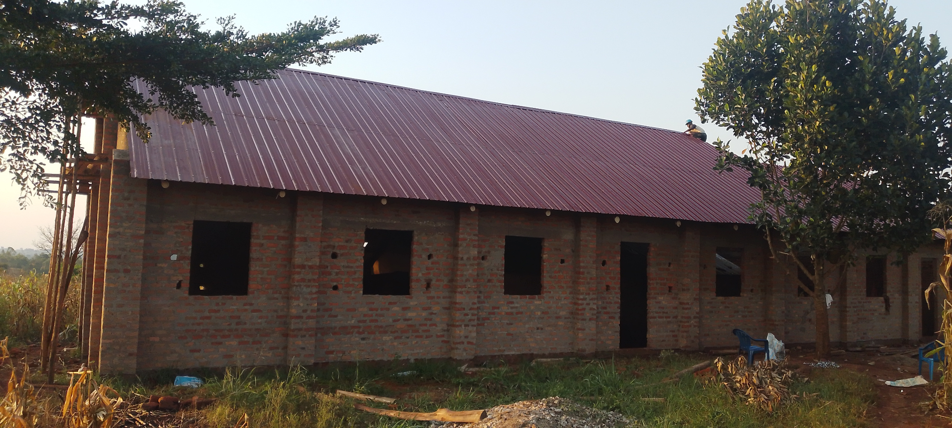 Church under reconstruction in Kirymondongo, Uganda